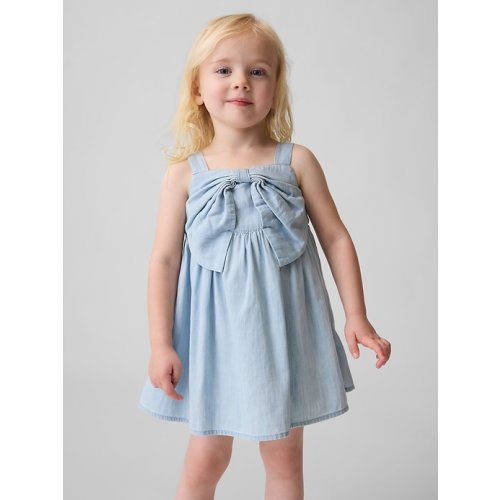 Baby & Toddler Denim Bow Dress | Gap