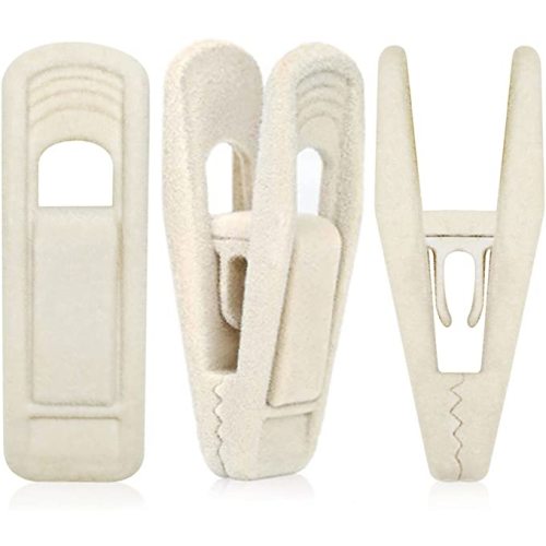 40 PCS Velvet Hanger Clips - Ivory