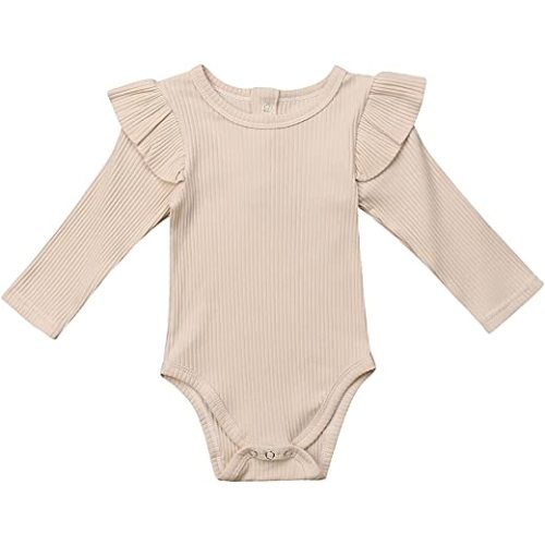 Unisex Baby Boy Girl Short Sleeve Ruffle Romper Bodysuit Jumpsuit Tops Summer Spring Clothes