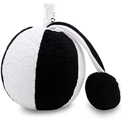 Jollybaby Visual Training Baby Toys - Early Development Sensory Fabric Textures Ball with Jingle Suitable for Infants, Babies & Newborn 0 3 6 Months