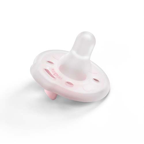 mōmi babypace® breast-like pacifier in multiple vibrant colors