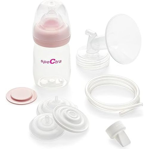 Spectra - Premium Breast Milk Pump Accessory Kit with Baby Bottles - Medium 24mm - Breast Pump Accessories