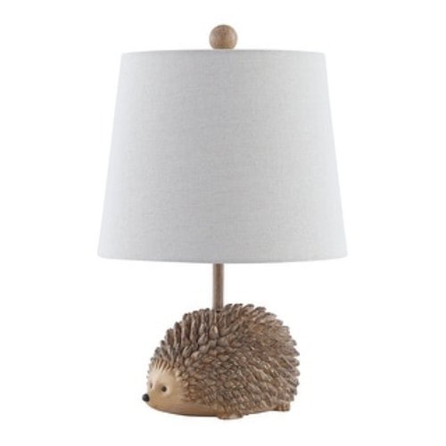18.5" Brown Textured Resin Hedgehog Table Lamp - 11" x 11" x 18.5"