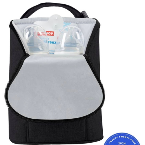 Skip Hop Baby Breastmilk Cooler Insulated Bottle Bag, Grab & Go, Chevron