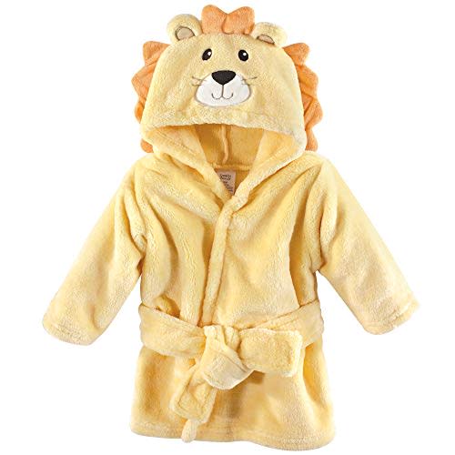 Luvable Friends Unisex Baby Plush Bathrobe, Lion, 0-9M