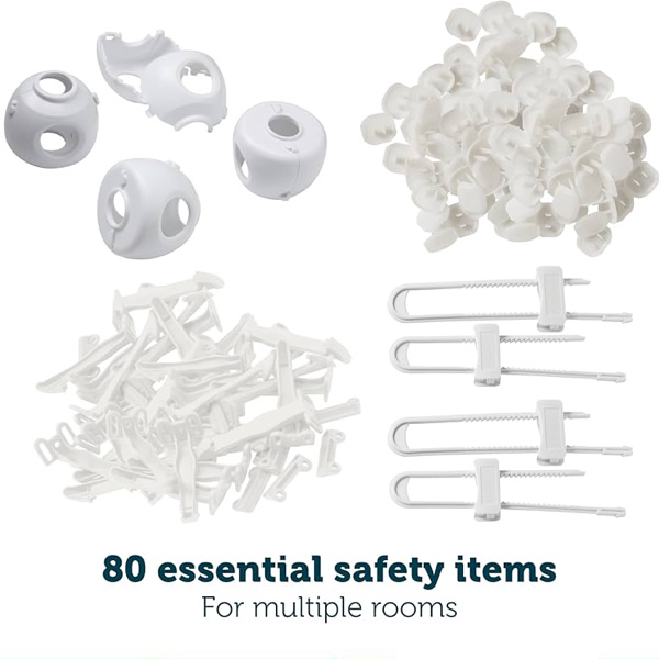 Safety 1st Home Safeguarding and Childproofing Set (80 Pcs), White