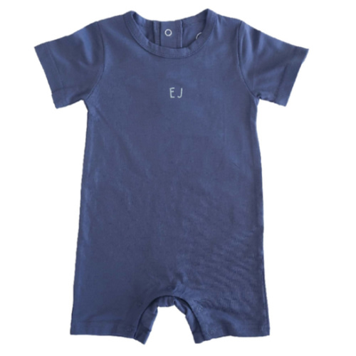 Personalized Short Sleeve Snap Romper