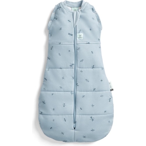 ergoPouch 2.5 TOG Cocoon Stretch Organic Cotton Convertible Swaddle Bag, 0-3 M, Dragonflies