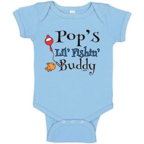 Baby Fishing Gifts Pops Lil Fishin Buddy Bodysuit