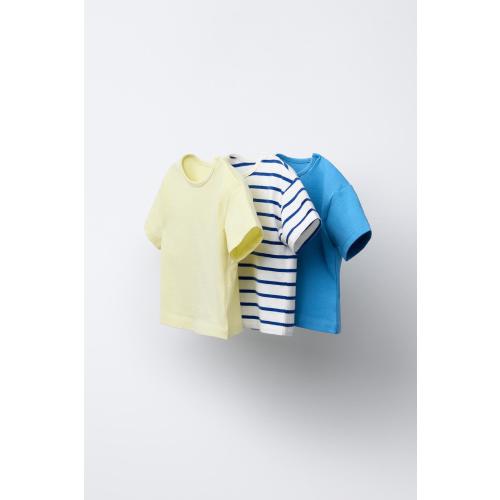 THREE-PACK OF STRIPED T-SHIRTS - Blue | ZARA