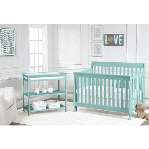Suite Bebe Riley 4-in-1 Convertible Crib, Sea Turquoise Finish