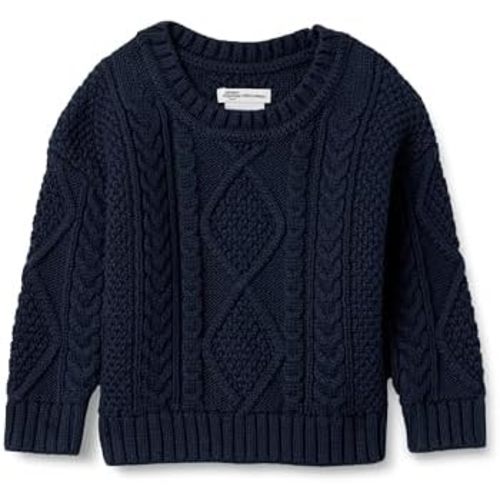 Amazon Essentials x Sofia Grainge Cable Crewneck Sweater - Navy, 0-3M
