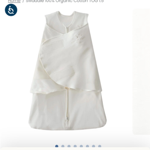 Cream Organic Cotton Swaddle - Newborn | HALO