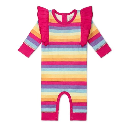 Paris Hilton x Monica + Andy Organic Cotton Double Ruffle Romper, Sizes Newborn-24 Months