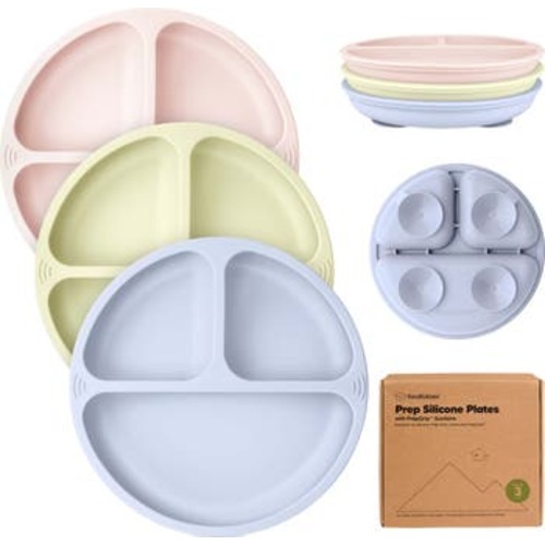 3-Pack Prep Silicone Suction Plates