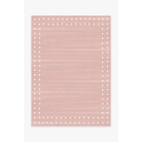 Dot Border Pink Rug | Ruggable US