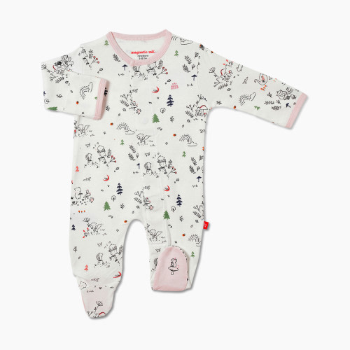 Magnetic Me Organic Cotton Footie - Emerald, Nb