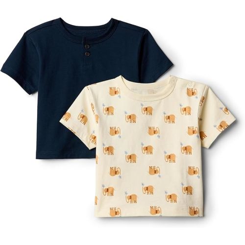 Amazon Essentials x Sofia Grainge Toddlers and Baby Boys' Short Sleeve T-Shirts, Pack of 2