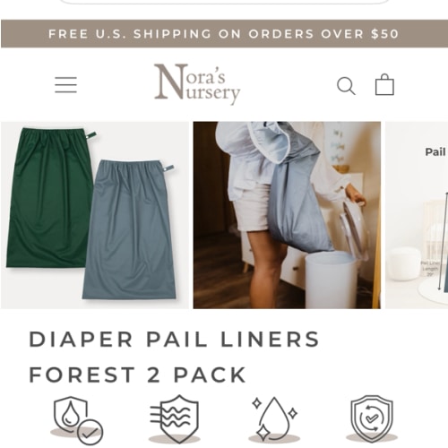 Diaper Pail Liners Forest 2 Pack