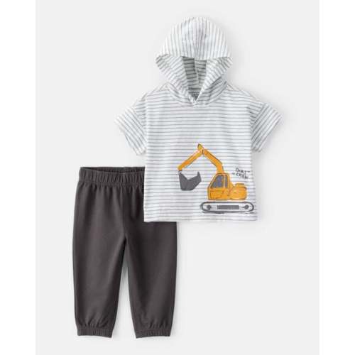 Baby 2-Piece Construction Striped Hooded Tee & Jogger Set - Carter's | Carter's