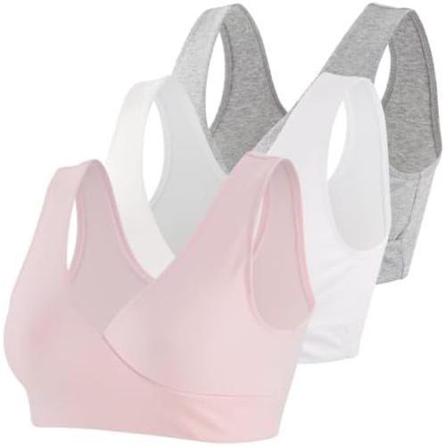 COLOMI Maternity Nursing Bra Wireless Cotton Breastfeeding Bra for Sleep