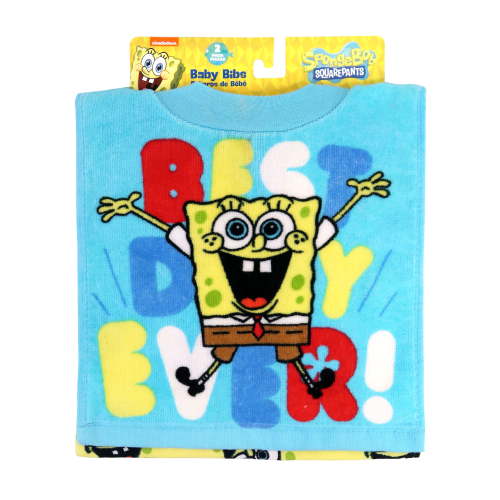 Nickelodeon Sponge Bob Square Pants 2 Pack Infant Pullover Towel Bibs