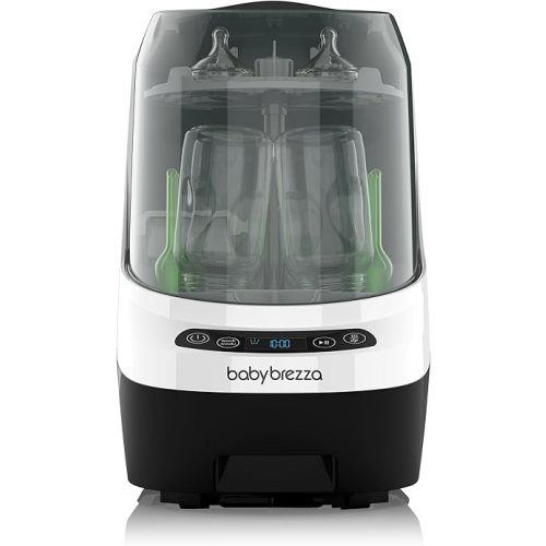 Baby Brezza Baby Bottle Washer Pro - Clinically Proven Better Cleaning - Washer, Sterilizer + Dryer In One Appliance for Essentials like Bottles + Pump Parts – Machine Replaces Brushes + Racks