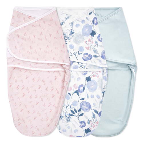 aden + anais essentials flowers bloom easy swaddle wraps, 0-3M, 3pk