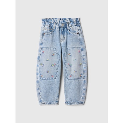 Baby & Toddler Floral Horseshoe Jeans
