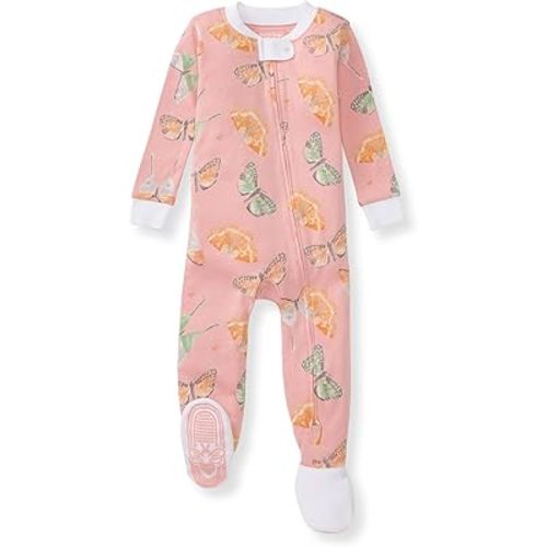 Burt's Bees Baby Girls' One-Piece Non-Slip Snug Fit Footed Pajamas