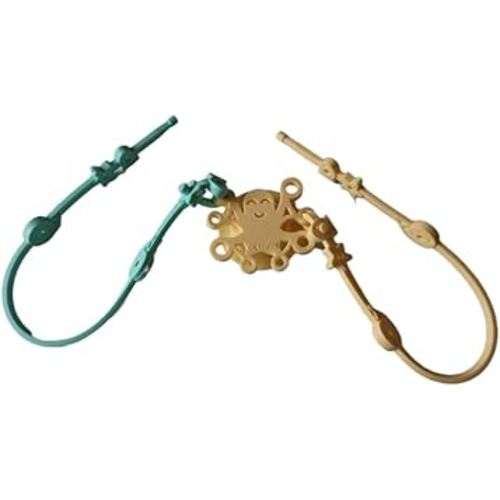 No-Throw Baby Tether Set – Suction Cup Anchor Base with 2 Silicone Straps – Keeps Toys, Cups & Utensils Off The Floor – BPA-Free, Dishwasher Safe