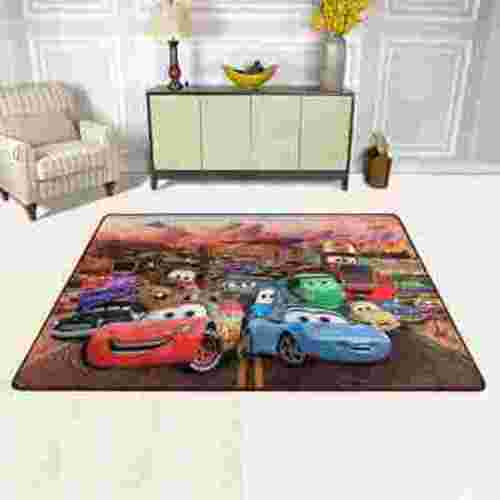 Cartoon Lightning Mcqueen Rugs Washable Cover Floor Rug Carpets Bathroom Decorations For Kitchen Bedroom Indoor Outdoor 36"X24"