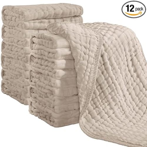 Muslin Burp Cloths (Apricot)