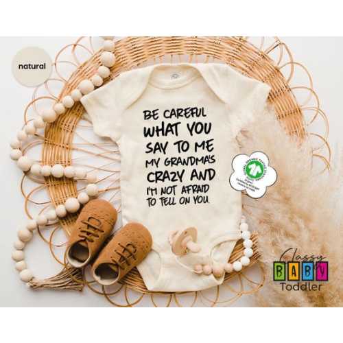 Be Careful What You Say Onesie®, Personalized Onesie®, Baby Shower Gift, Funny Baby Onesie®, Baby Onesie®, Grandparent Gift - Etsy