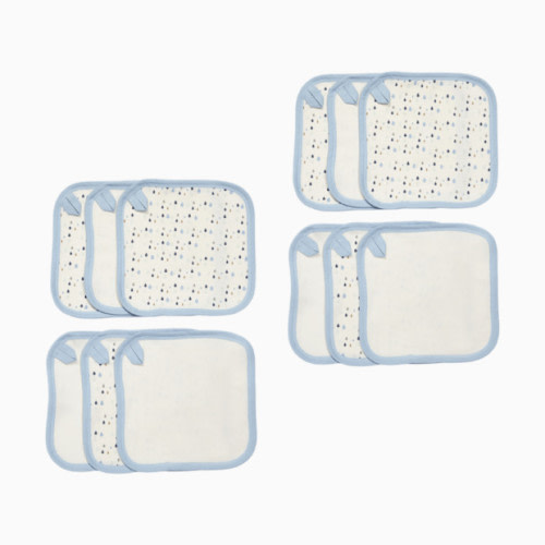 Small Story Organic Cotton Washcloths Multipack - Rain Drops, 12