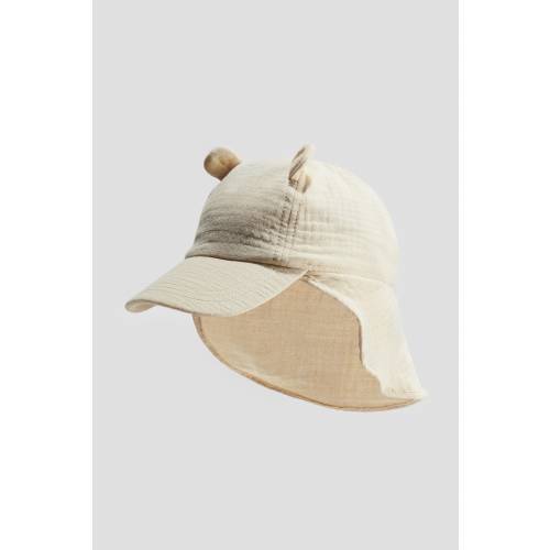EAR-DETAIL MUSLIN CAP