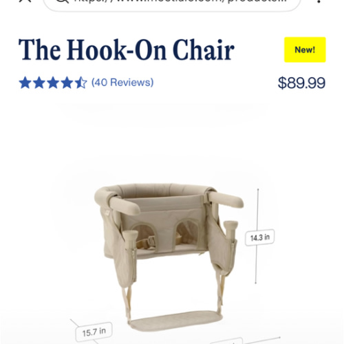 The Hook-On Chair - Oatmeal