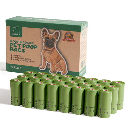ATIFBOP Biodegradable Dog Poop Bags 360 Counts 24 Rolls, Leak Proof and Thicken Earth-friendly Pet Poop Bag(Scented)
