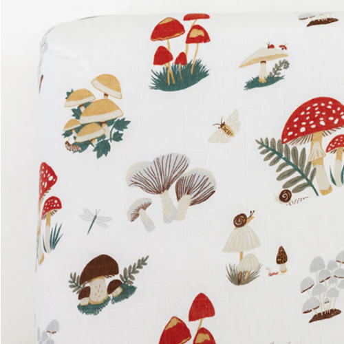 Mushroom Crib Sheet