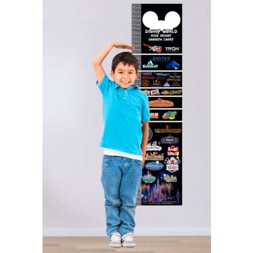 Disney World Ride Height Requirements Poster and Growth Chart Waterproof & Tear Resistant FREE SHIPPING - Etsy