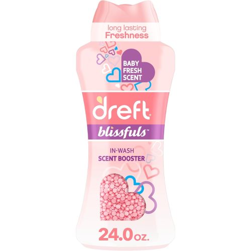 Dreft Blissfuls In-Wash Scent Booster Beads, Baby Fresh Scent, 24 oz - 1 Count (Pack of 1)