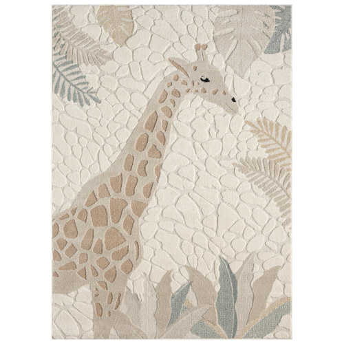 Town & Country Living TOWN & COUNTRY PLAY Jungle Giraffe Kids Area Rug & Reviews | Wayfair