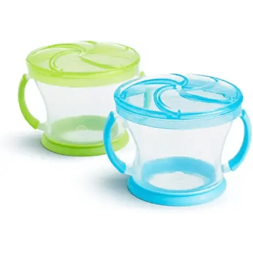 Munchkin Snack Catcher, 2 Pack, Blue/Green