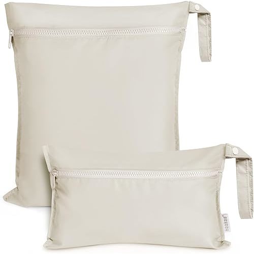 haakaa Waterproof Wet Bags for Baby, 2pcs, Beige