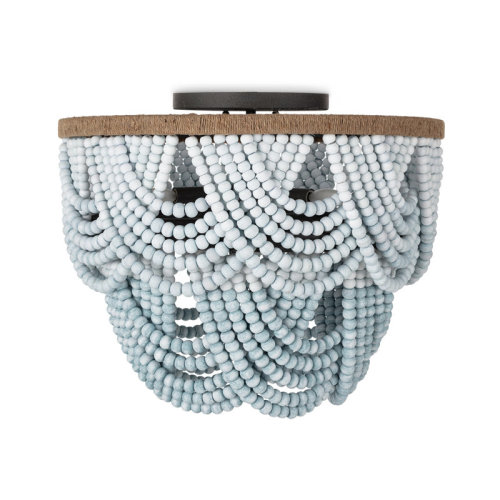 Regina Andrew Coastal Living Ombre Wood Bead Flush Mount & Reviews | Wayfair