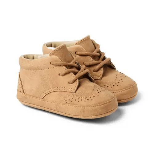 Newborn Light Brown Baby Wingtip Shoe by Janie and Jack