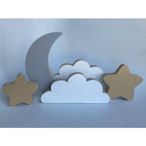 Baby Nursery Wooden Cloud, Moon and Stars Decorative Set Babies, Kids Room Decor Makes a Great Baby Shower Gift - Etsy