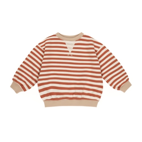 Rylee + Cru Oversized Crew- Poppy Stripe