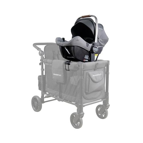 WONDERFOLD Stroller Wagon Car Seat Adapter - Secure Attachment for Infant Car Seat Makes Room for Baby and 2 Kids in Opposite Seats (Fits Only W4 Series)