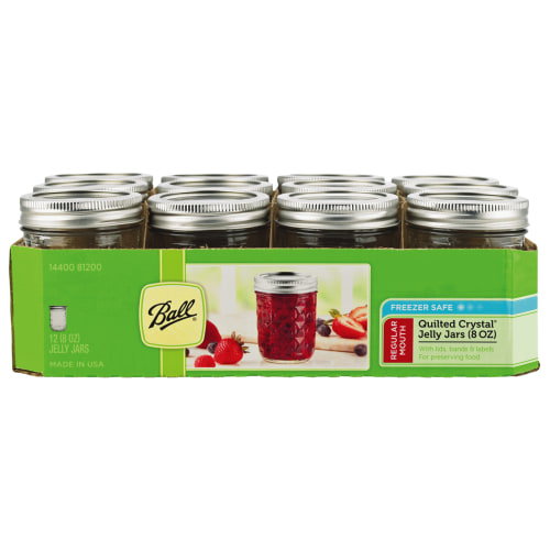 12-Pack of 8oz Ball Jars - for breast milk freezer storage